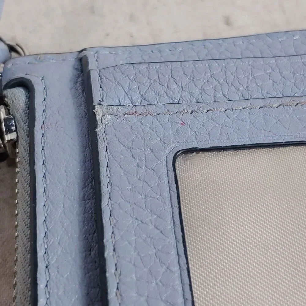 Kate Spade Leila Women's Card Wallet - Muted Light Blue Green - New York USED